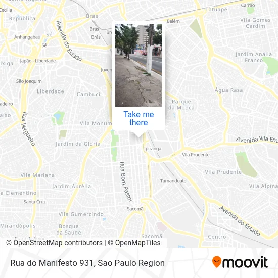 Rua do Manifesto 931 map