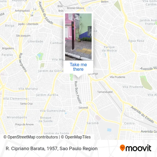 R. Cipriano Barata, 1957 map