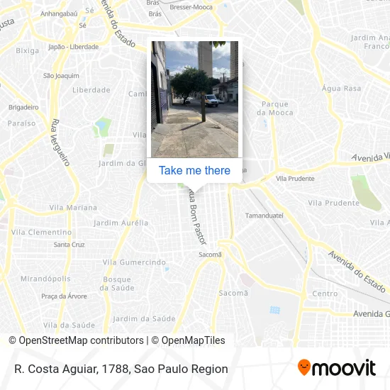 R. Costa Aguiar, 1788 map