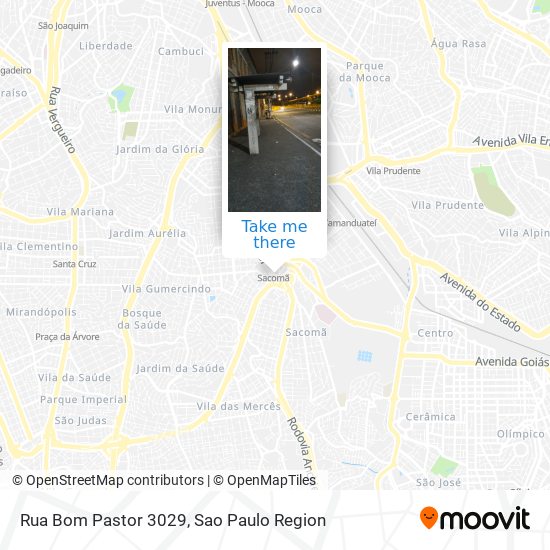 Mapa Rua Bom Pastor 3029