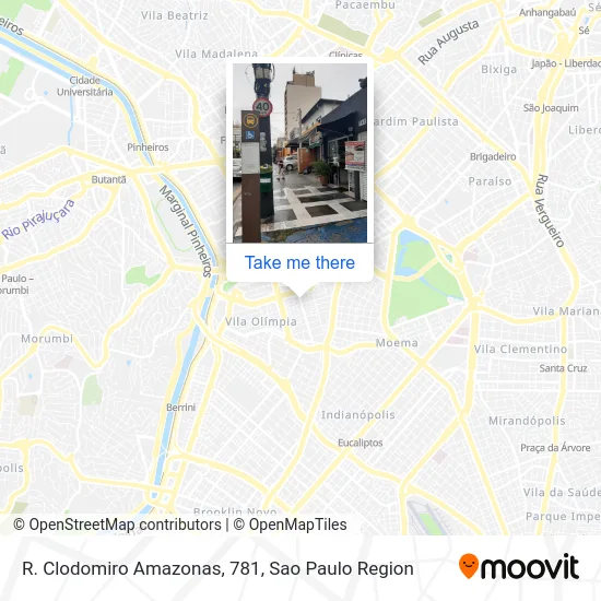 R. Clodomiro Amazonas, 781 map
