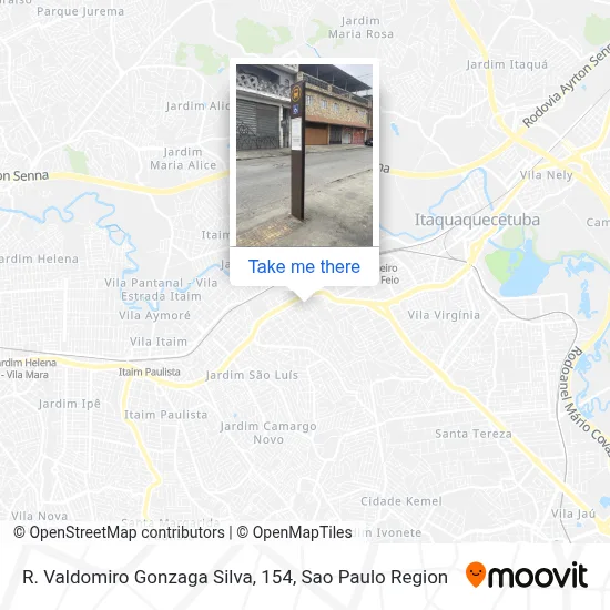 R. Valdomiro Gonzaga Silva, 154 map