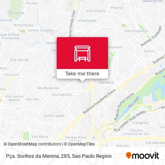 Pça. Sonhos da Menina, 285 map