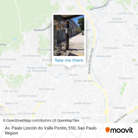 Mapa Av. Paulo Lincoln do Valle Pontin, 550