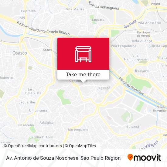 Mapa Av. Antonio de Souza Noschese