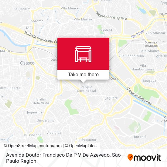 Avenida Doutor Francisco De P V De Azevedo map
