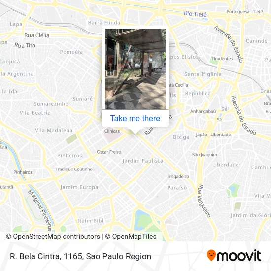 R. Bela Cintra, 1165 map