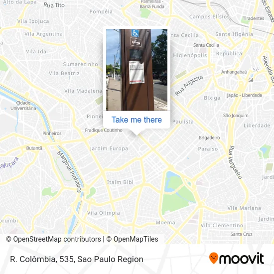 R. Colômbia, 535 map