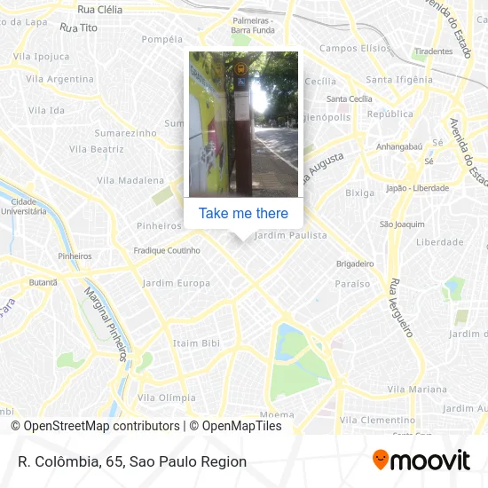 R. Colômbia, 65 map