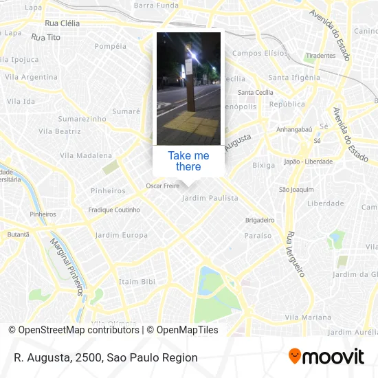 R. Augusta, 2500 map