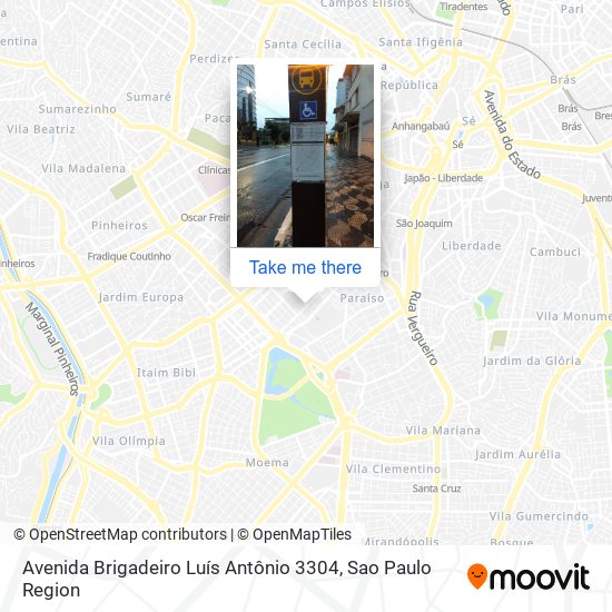 Mapa Avenida Brigadeiro Luís Antônio 3304