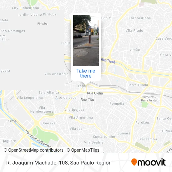 R. Joaquim Machado, 108 map