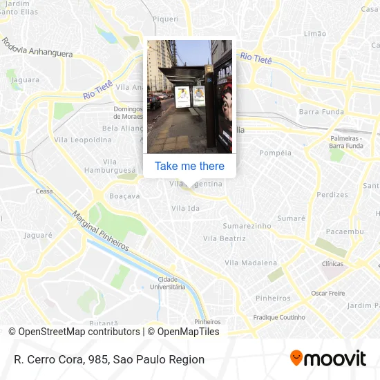 R. Cerro Cora, 985 map