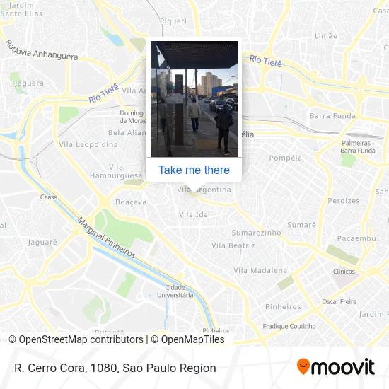 R. Cerro Cora, 1080 map