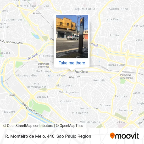 R. Monteiro de Melo, 446 map