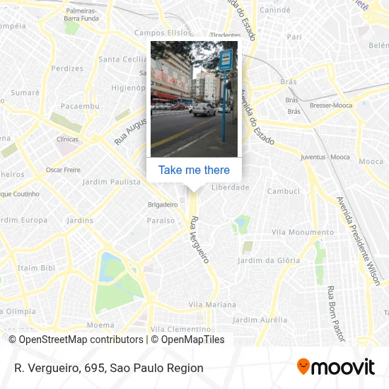 R. Vergueiro, 695 map