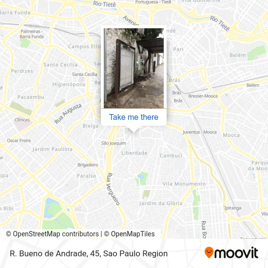 R. Bueno de Andrade, 45 map