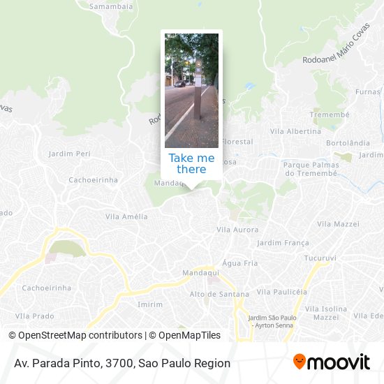 Mapa Av. Parada Pinto, 3700