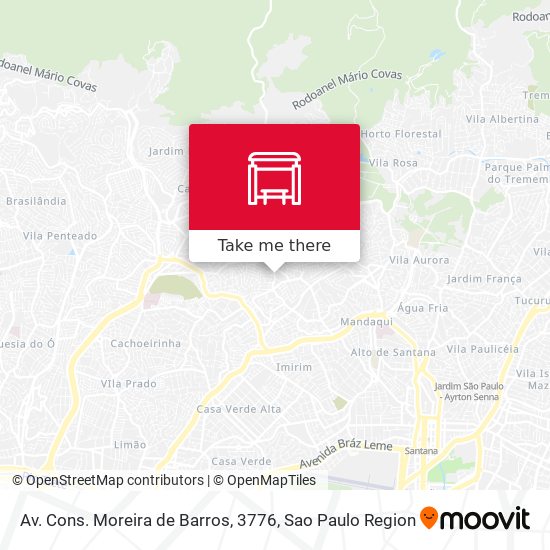 Mapa Av. Cons. Moreira de Barros, 3776