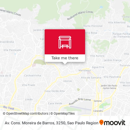 Mapa Av. Cons. Moreira de Barros, 3250