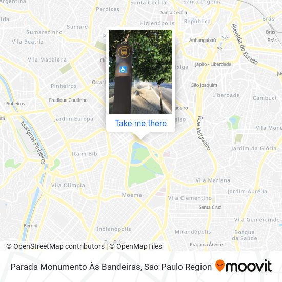 Mapa Av. Pedro Alvares Cabral - Monumento Às Bandeiras