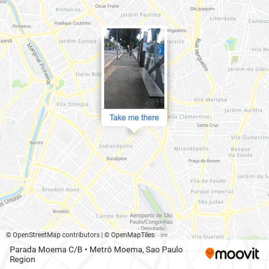 Parada Moema C/B • Metrô Moema map