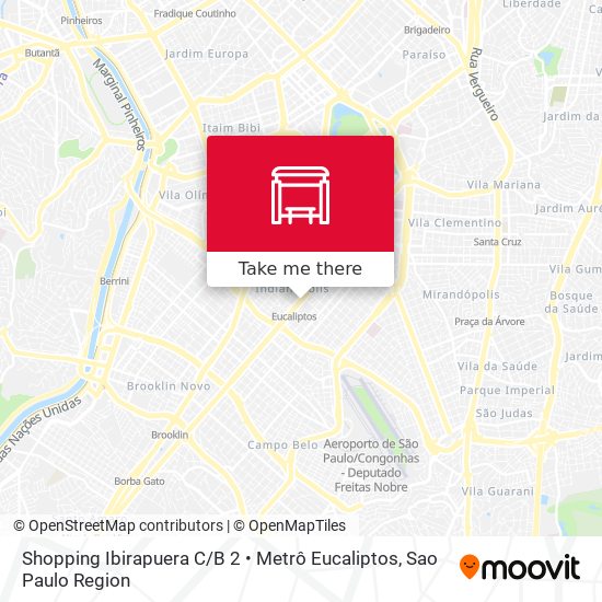 Mapa Shopping Ibirapuera C / B 2 • Metrô Eucaliptos