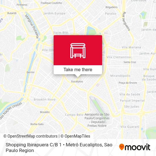 Shopping Ibirapuera C / B 1 • Metrô Eucaliptos map