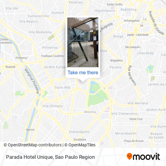 Mapa Parada Hotel Unique