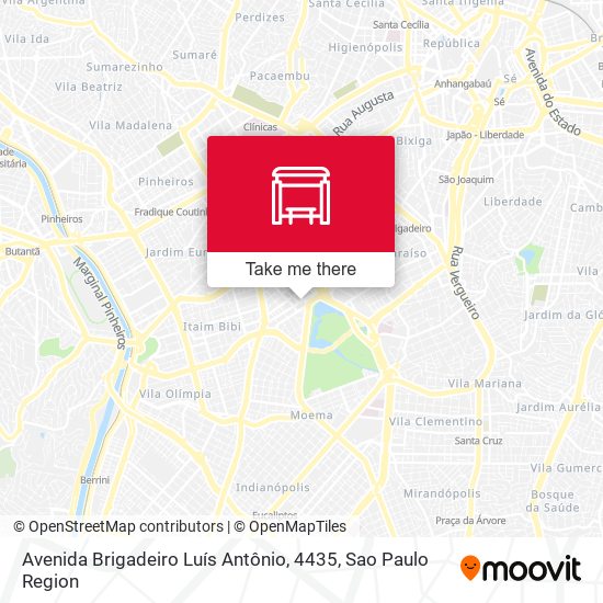 Mapa Avenida Brigadeiro Luís Antônio, 4435