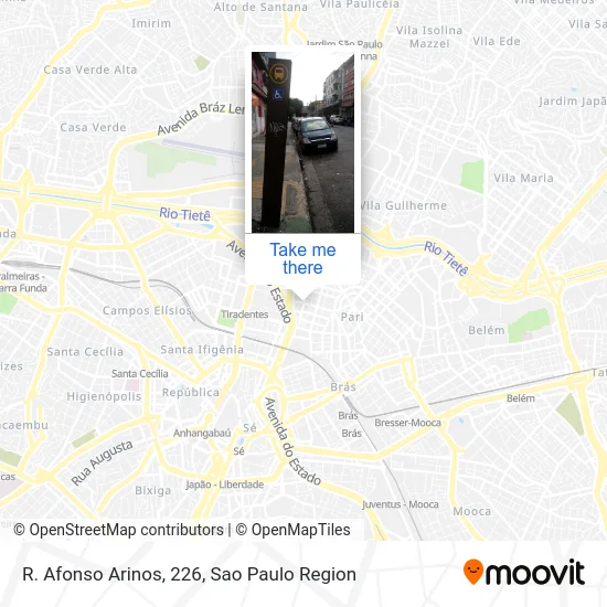 R. Afonso Arinos, 226 map