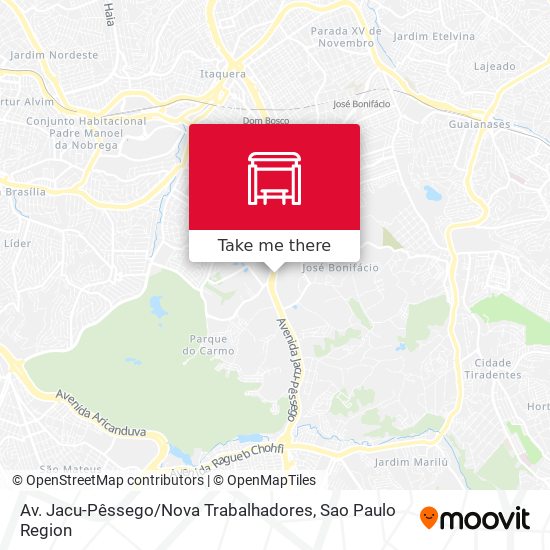 Av. Jacu-Pêssego / Nova Trabalhadores map