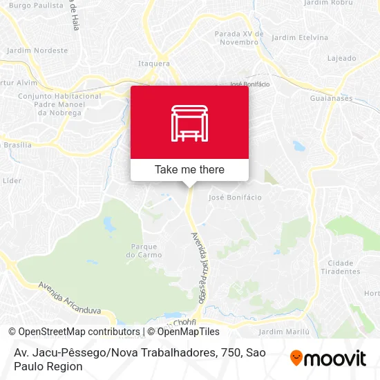 Av. Jacu-Pêssego / Nova Trabalhadores, 750 map