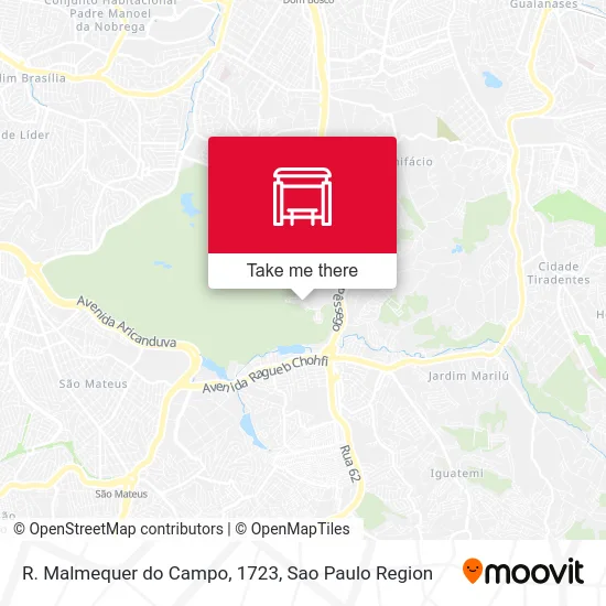 R. Malmequer do Campo, 1723 map