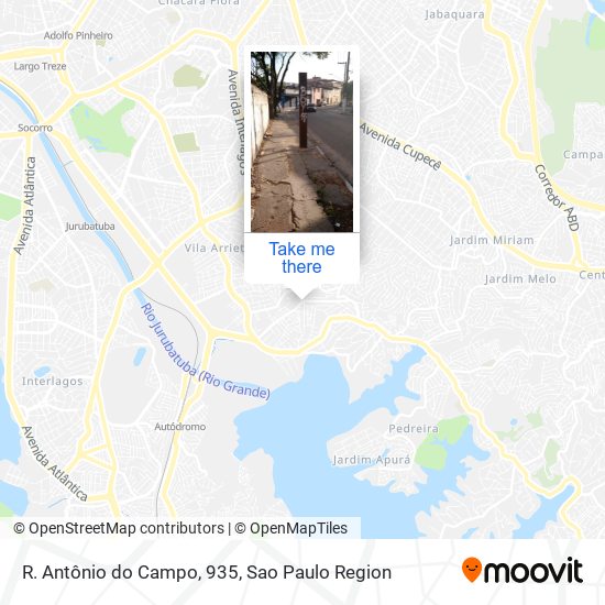 R. Antônio do Campo, 935 map