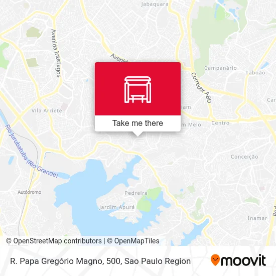 R. Papa Gregório Magno, 500 map