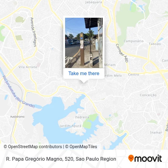 R. Papa Gregório Magno, 520 map