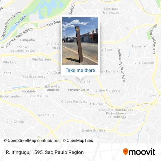 R. Itinguçu, 1595 map