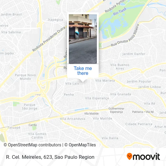 R. Cel. Meireles, 623 map