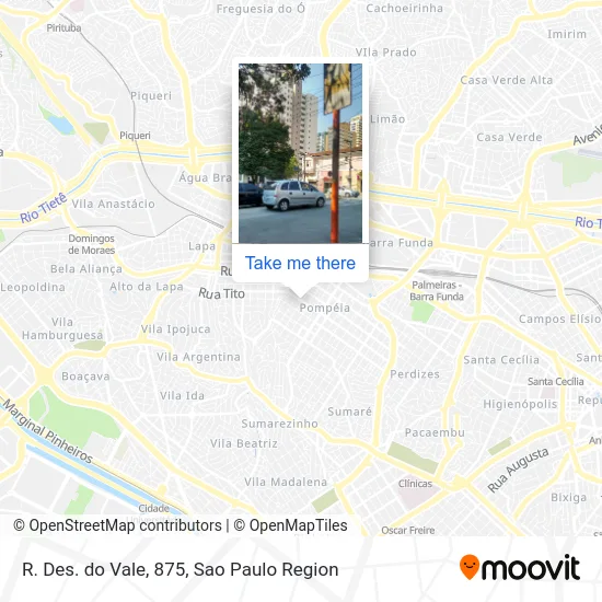 R. Des. do Vale, 875 map