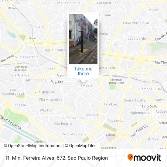 R. Min. Ferreira Alves, 672 map