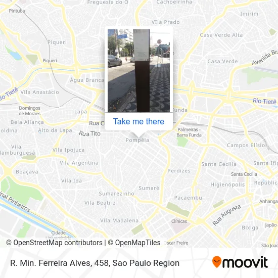 R. Min. Ferreira Alves, 458 map