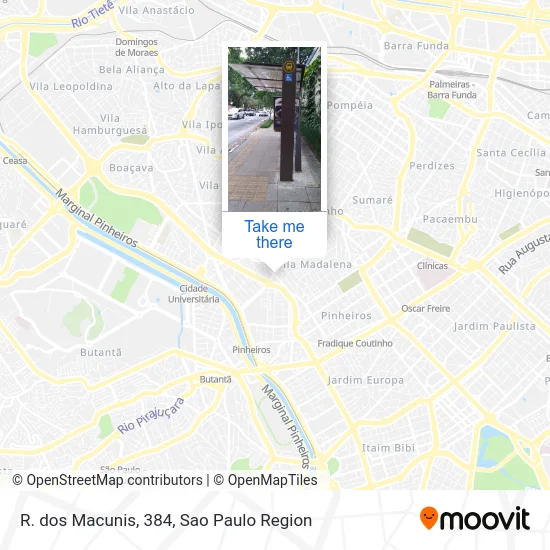 R. dos Macunis, 384 map