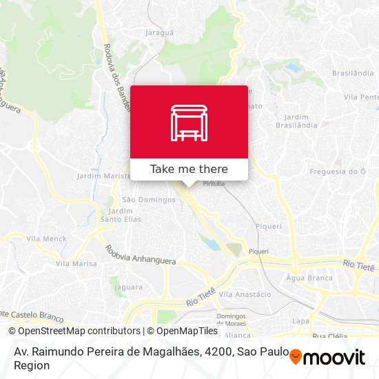 Mapa Av. Raimundo Pereira de Magalhães, 4200