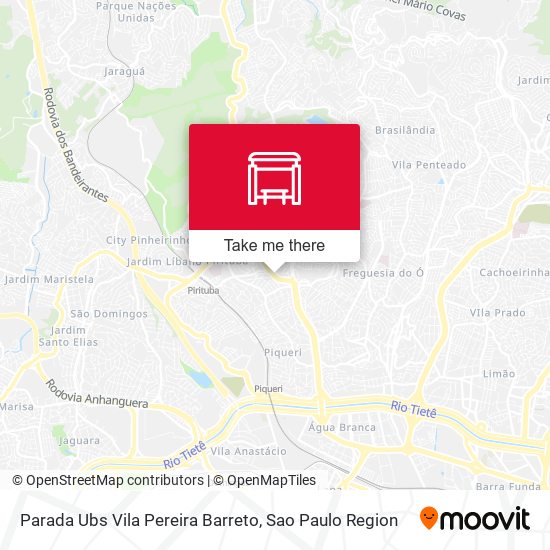Parada Ubs Vila Pereira Barreto map