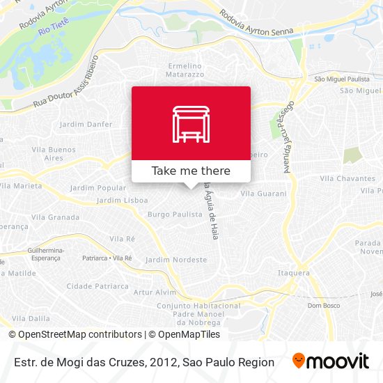 Estr. de Mogi das Cruzes, 2012 map