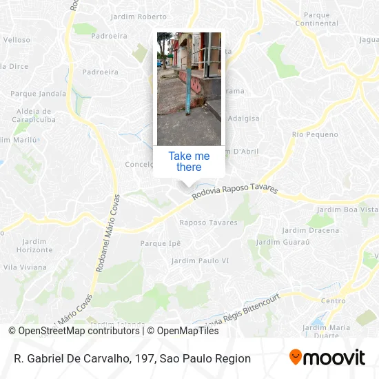 R. Gabriel De Carvalho, 197 map