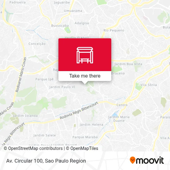 Av. Circular 100 map