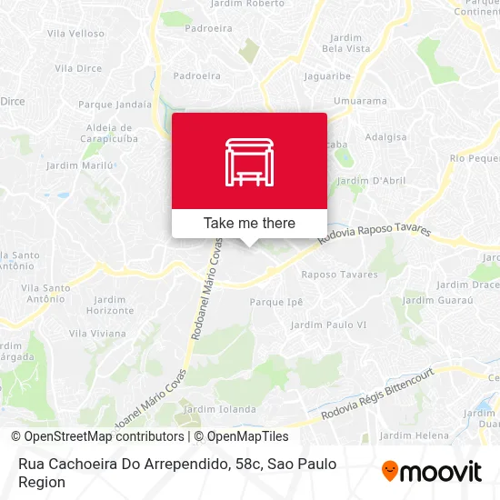 Rua Cachoeira Do Arrependido, 58c map