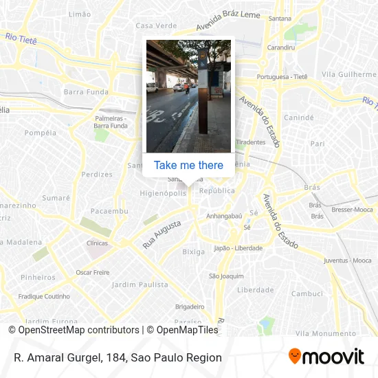 R. Amaral Gurgel, 184 map